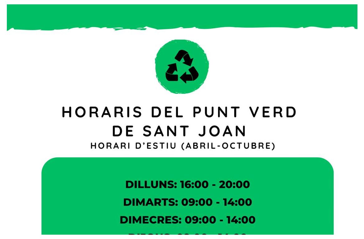 Horaris Punt Verd